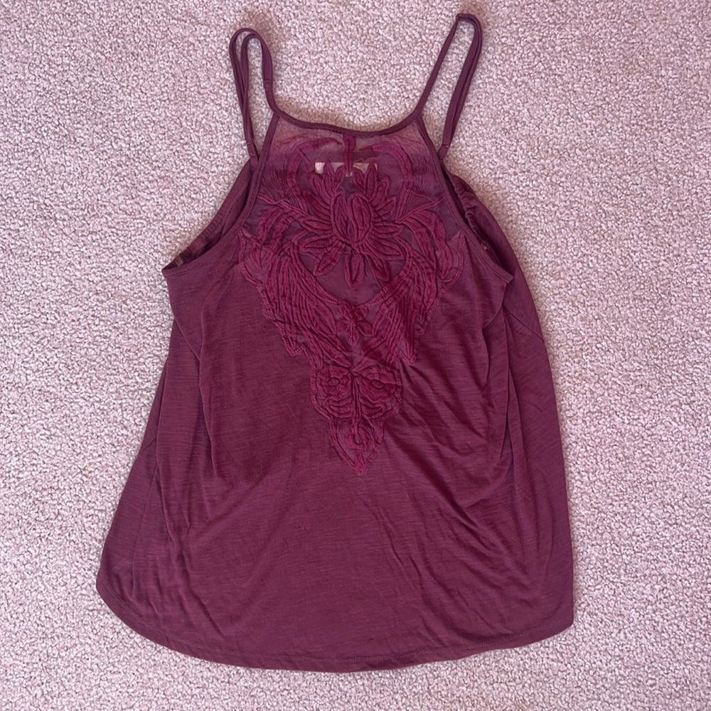 Hint of Mint Lace Floral Tank
